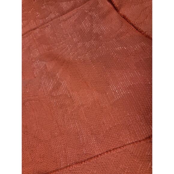 Talbot's Italian Fabric Embroidered Orange/Salmon Light Jacket Collar-less 18 - Picture 2 of 5